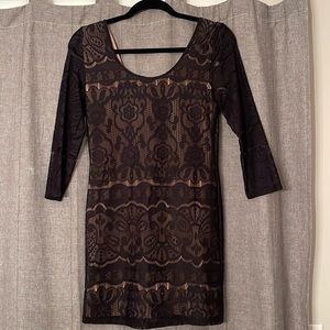 Women’s H&M black lace, long sleeve dress, size Small